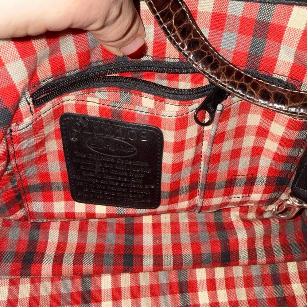 VINTAGE BRIGHTON black leather silver hardware western style shoulder bag - Picture 2 of 5